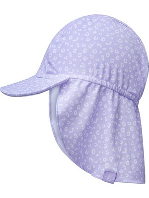Swim Essentials Leopard Lila Uv Korumalı Ense Koruyuculu Bebek Şapkası