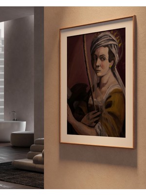Clovendi Iskenderiyeli Azize Catherine Portresi Sanat Baskısı