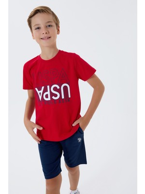 U.S. Polo Assn. Erkek Çocuk Bermuda Takım, Üst Süprem, Alt Iki Iplik, %100 Pamuk / %100 Cotton