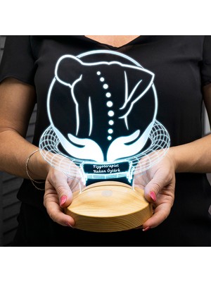 Sevgi Lambası Fizyoterapiste Hediye, Fizik Tedavi Uzmanı, Ergoterapi Hediyesi Kişiye Özel 3D LED Lamba