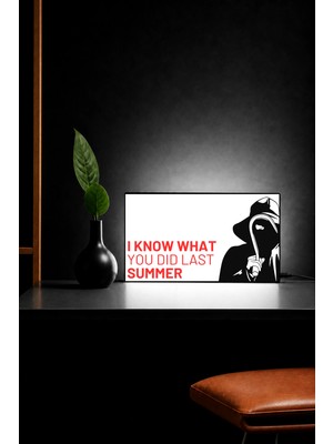 Gişe Arts Masa Lambası -  I Know What You Did Last Summer (Ne Yaptığını Biliyorum) Adaptörlü Dekoratif & Hediyelik Lamba