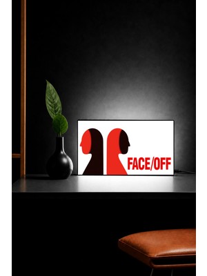 Gişe Arts Masa Lambası -  Face/off (Yüz/yüze) Adaptörlü Dekoratif & Hediyelik Lamba