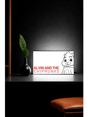 Gişe Arts Masa Lambası -  Alvin And The Chipmunks (Alvin ve Sincaplar) Adaptörlü Dekoratif & Hediyelik Lamba