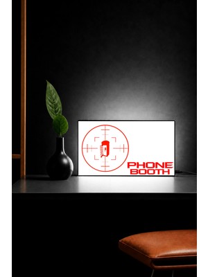 Gişe Arts Masa Lambası -  Phone Booth (Telefon Kulübesi) Adaptörlü Dekoratif & Hediyelik Lamba