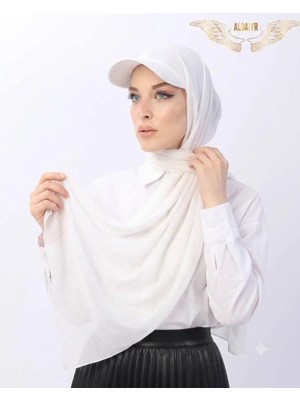 ALDAIYR Şapkalı Boneli Hazır Şal Hijab Sandy