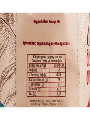 Montreal Tellioğlu Organik Özel Amaçlı Buğday Unu 1 kg ( 1 Adet )