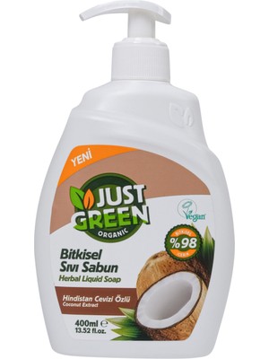Montreal Just Green Organik Hindistan Cevizli Sıvı Sabun 400 ml ( 1 Adet )