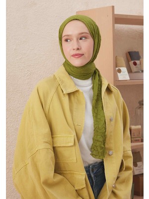 Fresh Scarfs Vual Crash Şal Yağ Yeşili