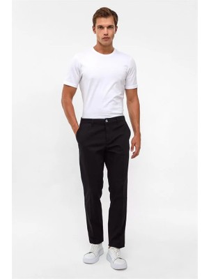 Süvari Siyah Regular Casual Pantolon