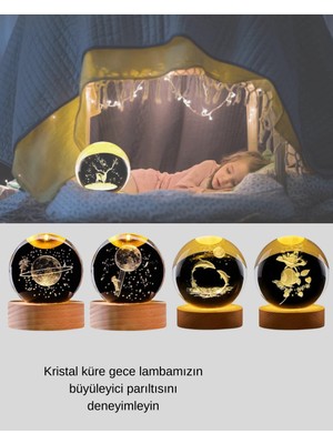 Eco Lounge LED Işıklı Yunus Küre Ahşap Standlı Modern Dekoratif Aksesuar
