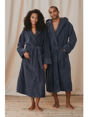 The White Company Organik Pamuk Hydrocotton Kapüşonlu Unisex Bornoz