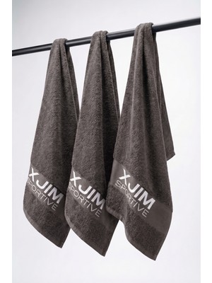 Xjim 3'lü %100 Pamuk Spor Sporcu Havlusu Fitness Antrenman Gym Golf Boks Havlusu Ter Emici 30X100