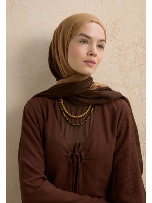 Fresh Scarfs Modal Degrade Şal Kahve-Camel