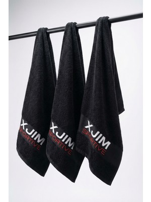 Xjim 3'lü %100 Pamuk Spor Sporcu Havlusu Fitness Antrenman Gym Golf Boks Havlusu Ter Emici 30X100
