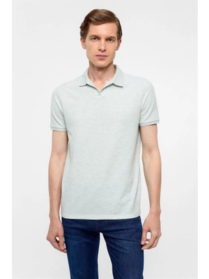 Süvari Haki Regular Düğmeli Polo Yaka Tişört