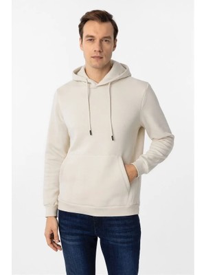 Süvari Bej Regular Düz Sweatshirt