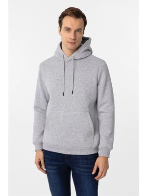 Süvari Gri Regular Düz Sweatshirt