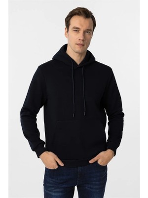 Süvari Lacivert Regular Düz Sweatshirt