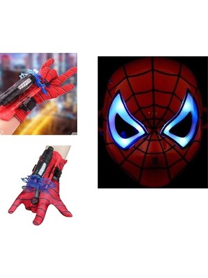 Store Örümcek Adam Set Örümcek Adam Maske ve Ağ Atan Eldiven Vantuzlu Ok Yüksek Kalite, Çok R