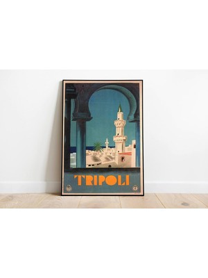 Libya Tripoli Vintage Sanatsal Poster 40X50CM