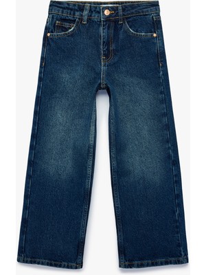 Koton Pamuklu Geniş Paça Denim Pantolon
