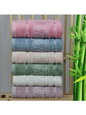 6 Adet Bambu El Havlusu 50X90CM El Yüz Havlu Seti