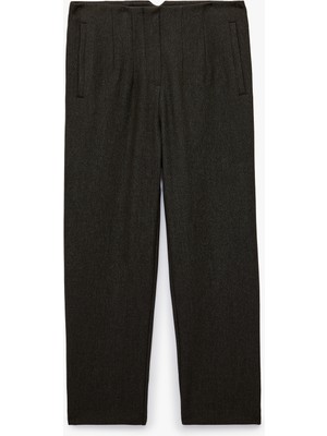 Koton Slim Fit Düz Kısa Paça Viskon Karışımlı Cigarette Pantolon