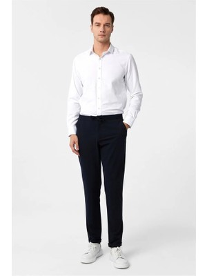 Süvari Lacivert Slim Düz Jogger Pantolon