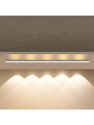 Hareket Sensörlü Slim LED Kabin Armatürü Dekoratif Dim Edilebilir USB Şarjlı Aydınlatma (Beya