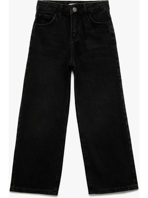 Koton Pamuklu Loose Fit Geniş Paça Denim Pantolon