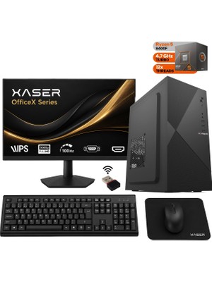 Xaser OFFICEX140 Ryzen 5 8400F 16GB Ddr5 Ram 512GB M.2 SSD GT610 Ekran Kartı 23,8" Monitör Ofis Bilgisayarı