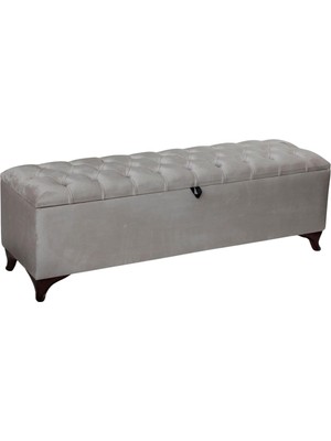 Vetra Sandıklı Bench Puf, Beyaz