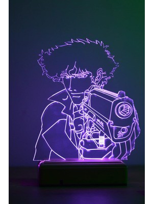 Cowboy Bebop 16 Renkli Anime Gece Lambası