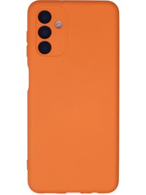 Muratech Newface  Galaxy A04S Kılıf Nano Içi Kadife Silikon - Turuncu