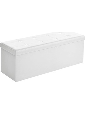 Tabure 120 Litre, Saklama Kutusu, Tabure, Katlanabilir, 300 Kg'a Kadar Yük, Sentetik Deri Kapak, D�