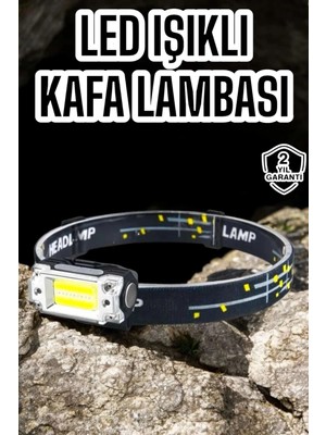 Mercora Tech Kamp Feneri Balıkçı Feneri Başlıklı Suya Dayanıklı Kafa Lambası