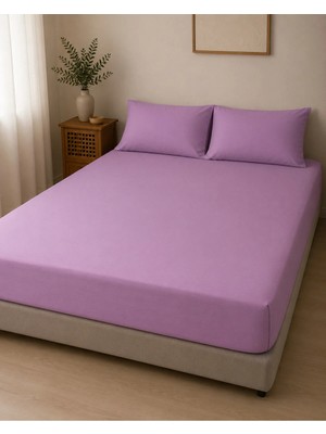 Pamuva Çift Kişilik Lastikli Çarşaf Takımı 2 Adet Yastık Kılıflı 50X70 | 180X200+30 | %100 Pamuk
