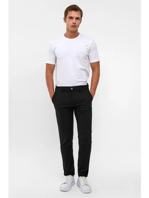 Süvari Siyah Slim Klasik Pantolon