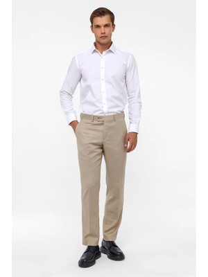 Süvari Bej Regular Klasik Pantolon