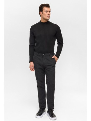 Süvari Siyah Regular Casual Pantolon