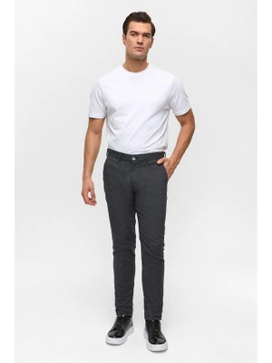 Süvari Siyah Slim Casual Pantolon