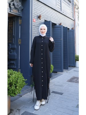 Nisum Moda Yanı Bağcıklı Modal Elbise