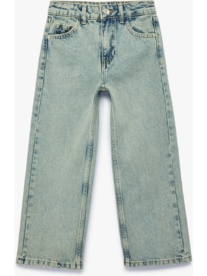 Koton Pamuklu Geniş Paça Denim Pantolon