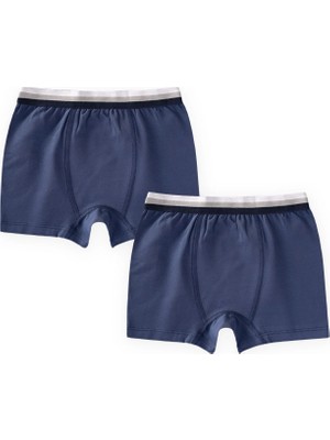 Cigit Ikili Boxer 2-9 Yaş Indigo Mavi