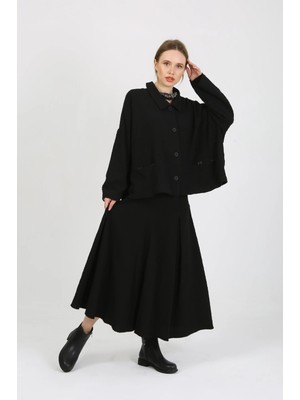 Des Concept Kadın Oversize Cepli Düğmeli Ceket