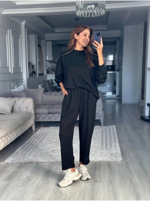 Marka Modal Oversize Takım Siyah