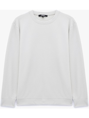 Koton Uzun Kollu Bisiklet Yaka Basic Sweatshirt