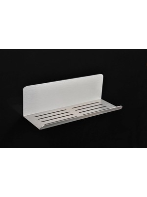 Paslanmaz Çelik 28CM Banyo Rafı Duş Rafı - Yapışkanlı Montaj - Anında Kolay Montaj - Inox