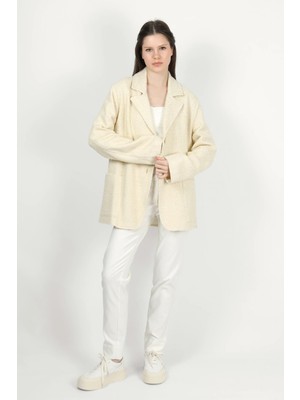 Des Concept Kadın Dokulu Oversize Blazer Ceket