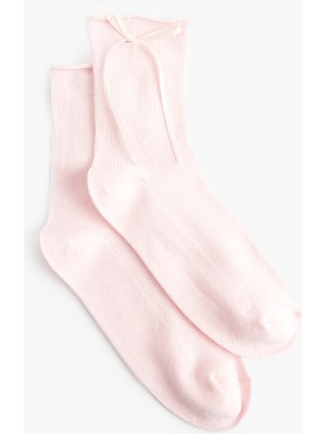 Koton Kurdele Detaylı Pamuklu Soket Çorap